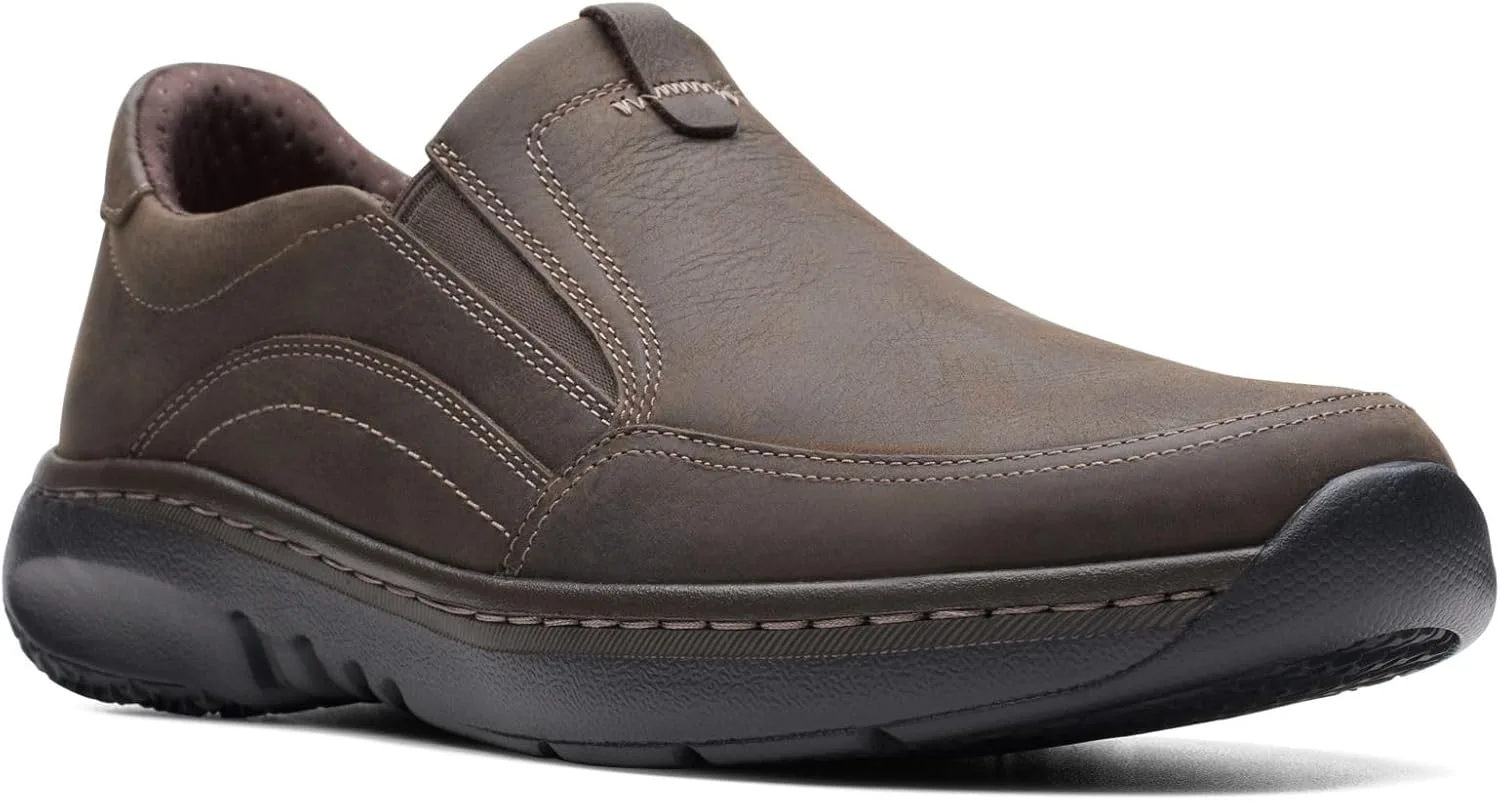 Мужские домашние лоферы Clarks Pro Step изготовлены из высококачественной кожи, темно-коричневый — фото 2