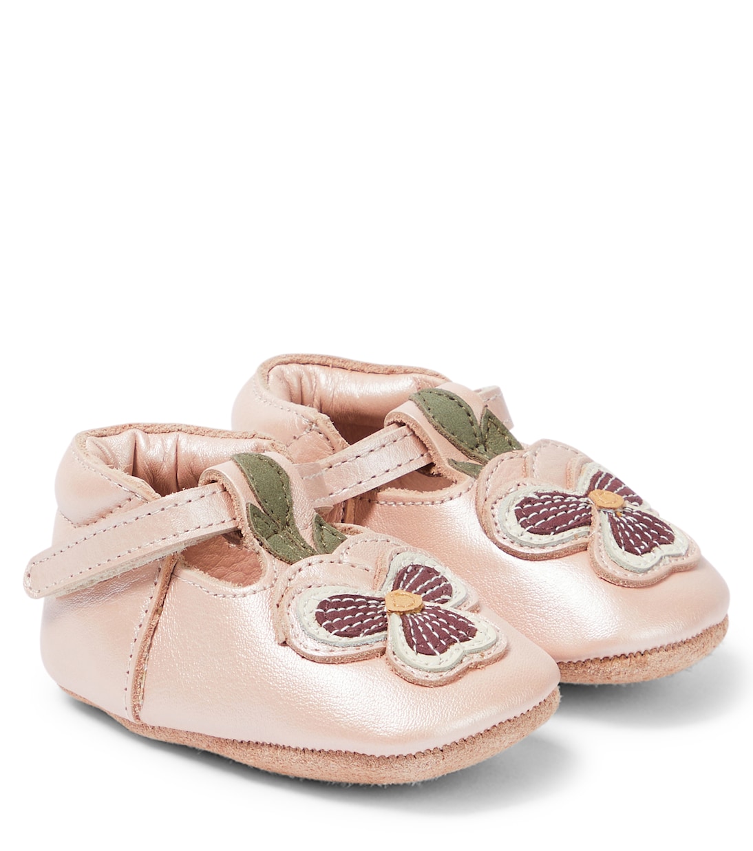 

Сандалии из металлизированной кожи Baby Heidi Donsje, Rose Metallic Leather
