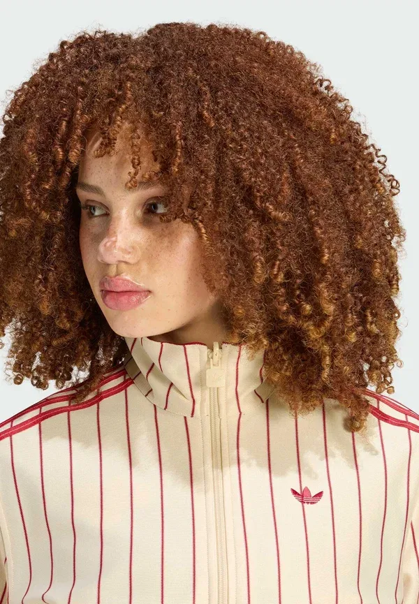 Куртка тренировочная Adidas Originals Reversible Firebird Track Top, цвет теплая ваниль/командный красный — фото 3