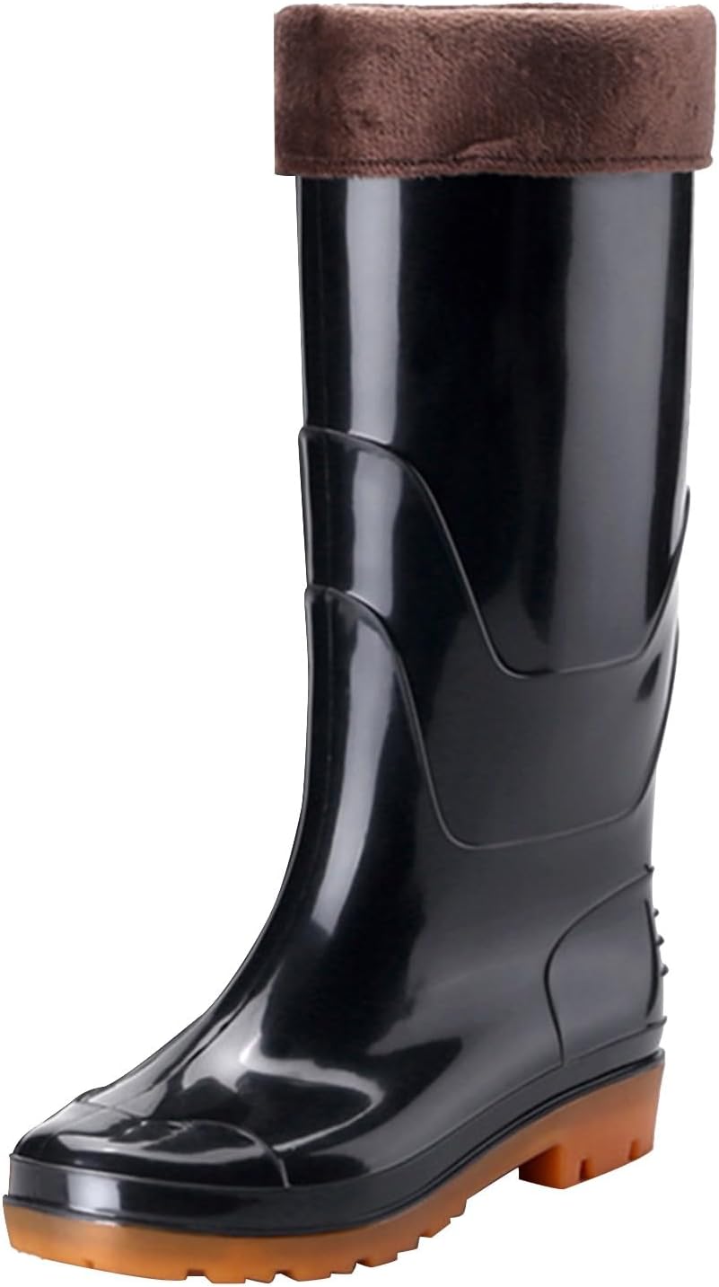 

Резиновые сапоги для женщин и мужчин, водонепроницаемые ПВХ сапоги от грязи, легкие сапоги, обувь для сада, рыбалки и фермерских работ, на платформе Generic, черный