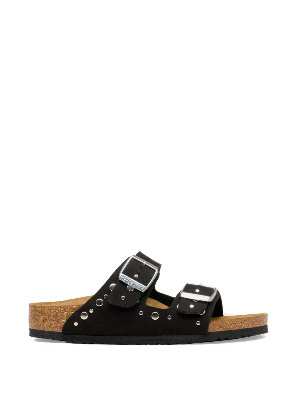 Сандалии Arizona с заклепками на плоской подошве Birkenstock Kids, черный — фото 2