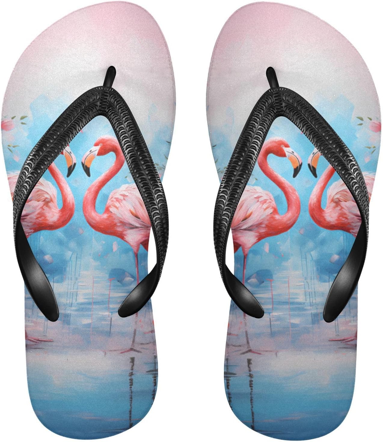 

Женские и мужские шлепанцы с фламинго и цветами, женские слайды, мужские сандалии, душевые тапочки, летние нескользящие шлепанцы для бассейна, пляжа и ванной Mnsruu, Flamingos a 0306