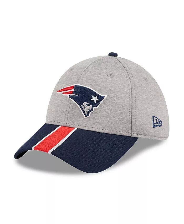 

Мужская шляпа Хизер Серый, темно-синяя в полоску New England Patriots 39THIRTY Flex Hat New Era, серый