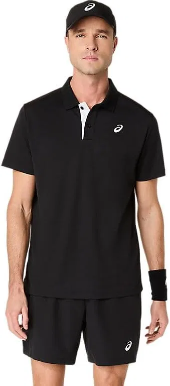 Мужская теннисная одежда ASICS Court Polo, Performance Black