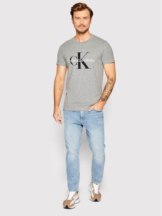Футболка узкого кроя Calvin Klein, серый — фото 2