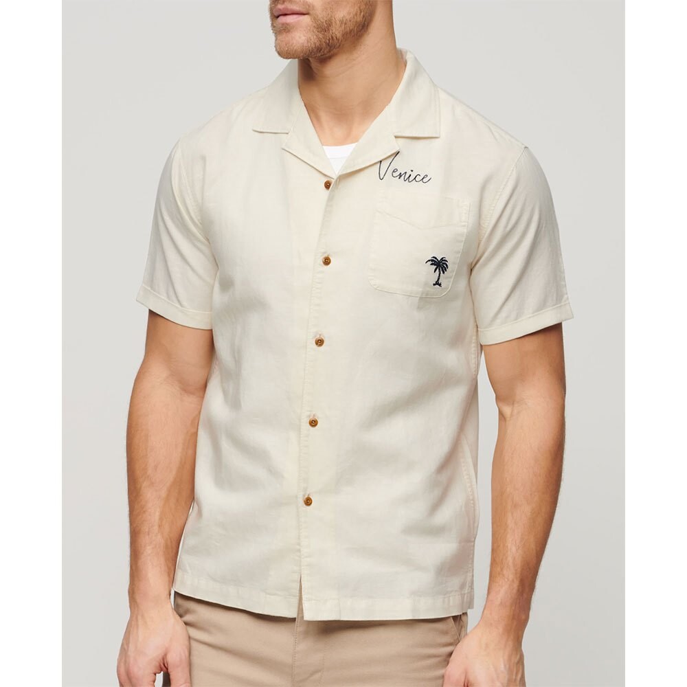 

Рубашка с коротким рукавом Superdry Vintage Resot, бежевый