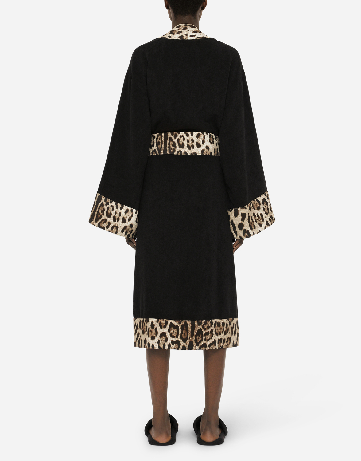 Махровый халат из хлопка Dolce & Gabbana, мультиколор — фото 4