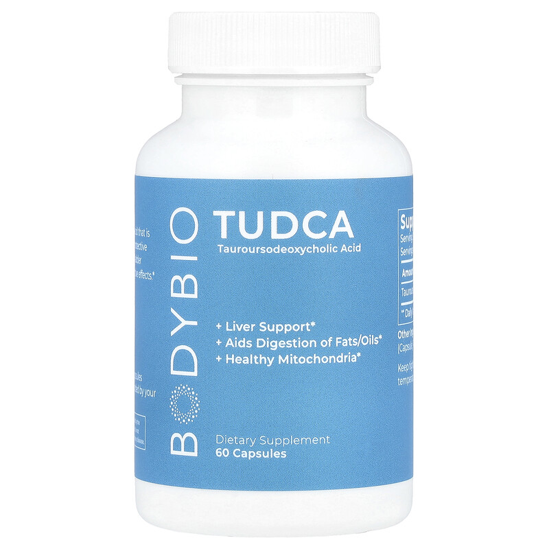 

BodyBio, TUDCA, 500 мг, 60 капсул (250 мг в 1 капсуле)