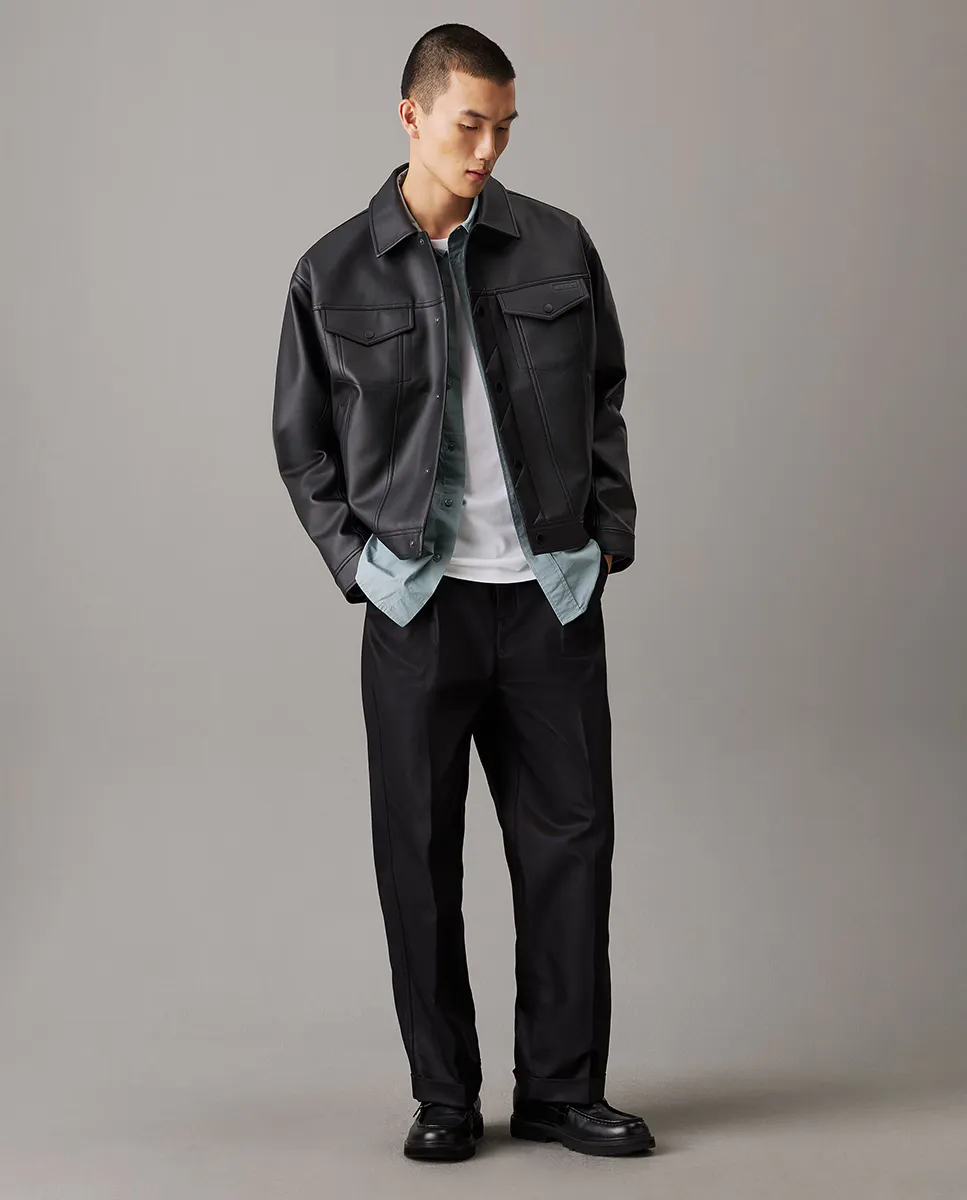 

Мужская куртка из искусственной кожи Calvin Klein Jeans, черный