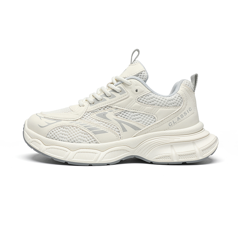 

Сердцебиение Любовное Признание Амортизация, Износостойкие Низкие Массивные Кроссовки Unisex ZHR, бежевыйсерый[Breathable Version]