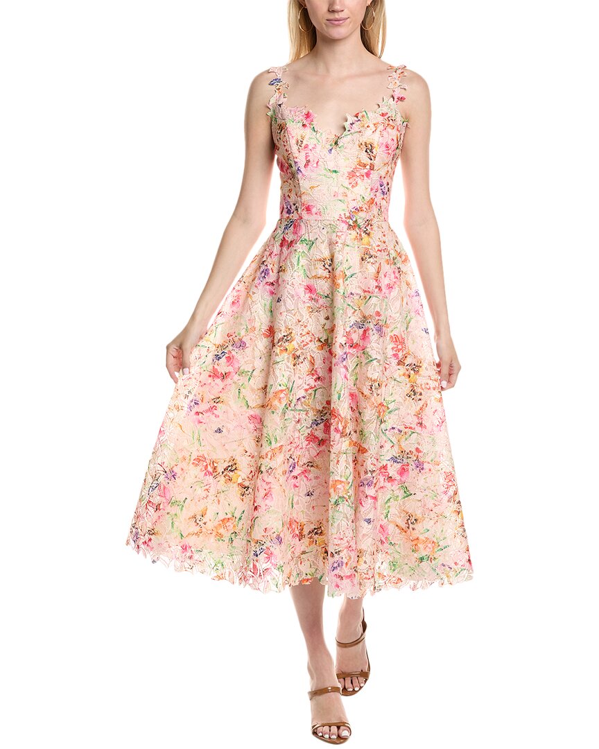 

Платье миди из кружева Rene Ruiz, розовый