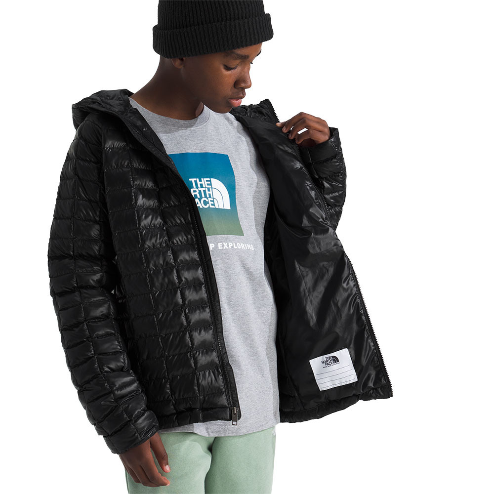 Детская утепленная куртка The North Face Thermoball с капюшоном, TNF Black — фото 3