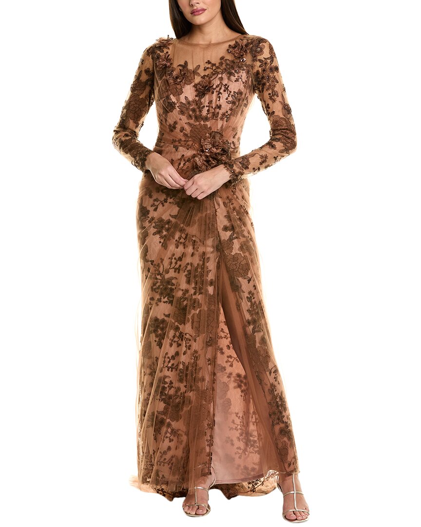 

Платье Tadashi Shoji, золотой