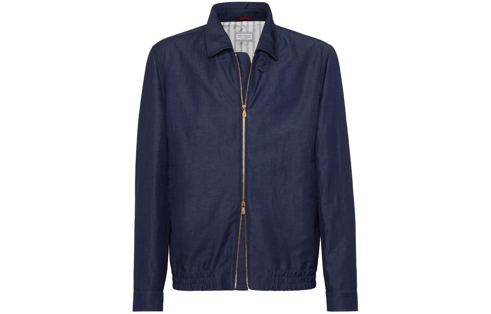 

Длинная куртка на молнии Brunello Cucinelli, синяя, Синий, Длинная куртка на молнии Brunello Cucinelli, синяя