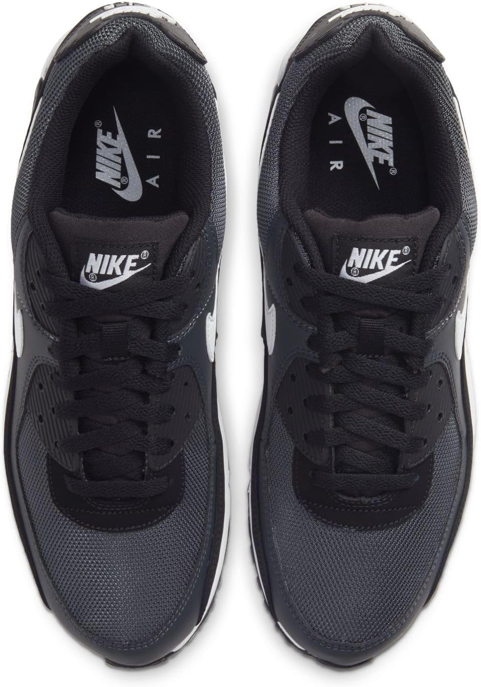 Мужские кроссовки Nike Air Max 90, белый/черный/серый — фото 4