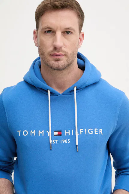 Худи мужское синий, Tommy Hilfiger — фото 4