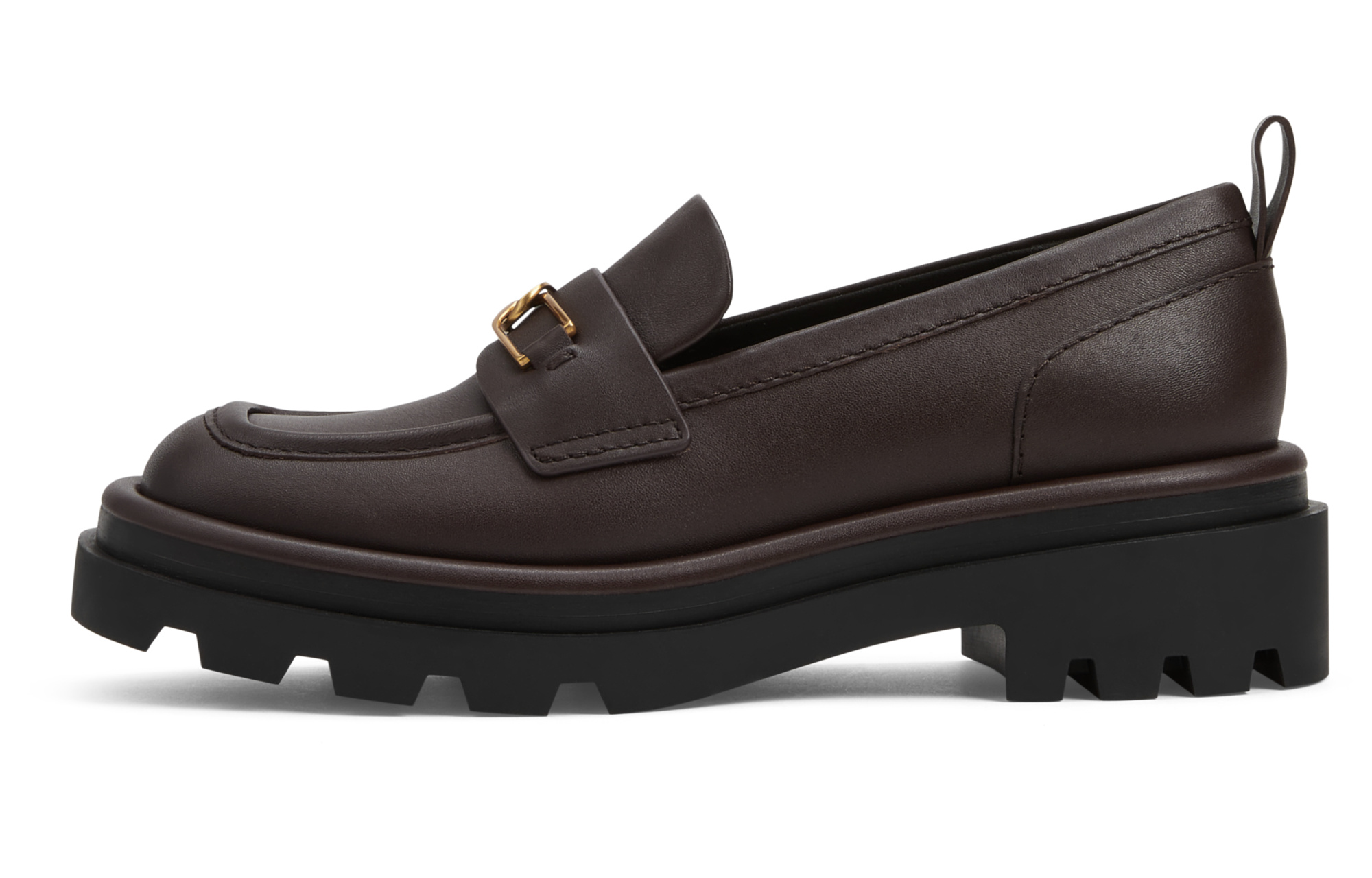 Лоферы на платформе 4,5 см женские CHARLES&KEITH, тёмно-коричневый