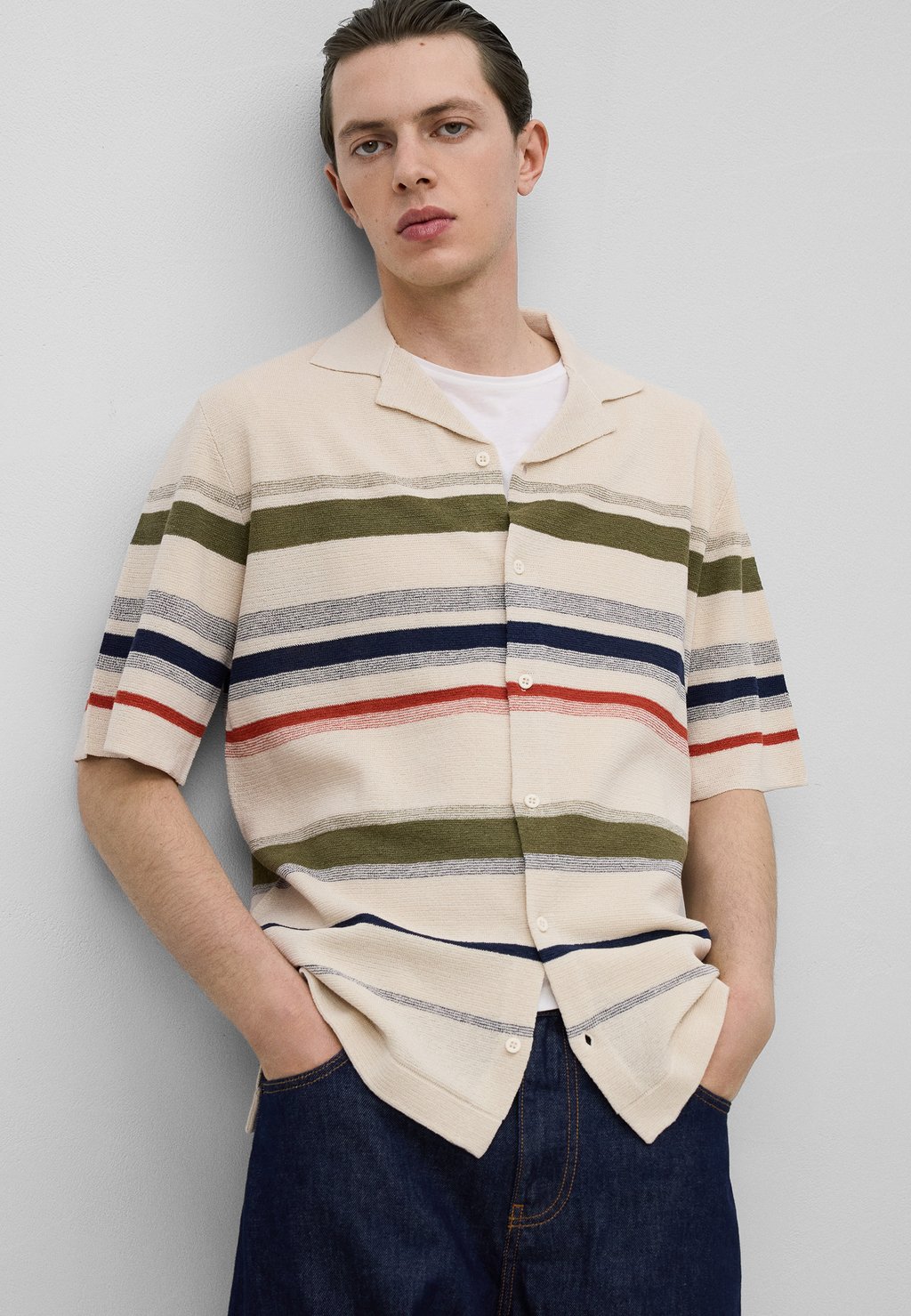 

Рубашка STRIPED WITH BUTTONS WITH ADOLFO DOMINGUEZ, песочный
