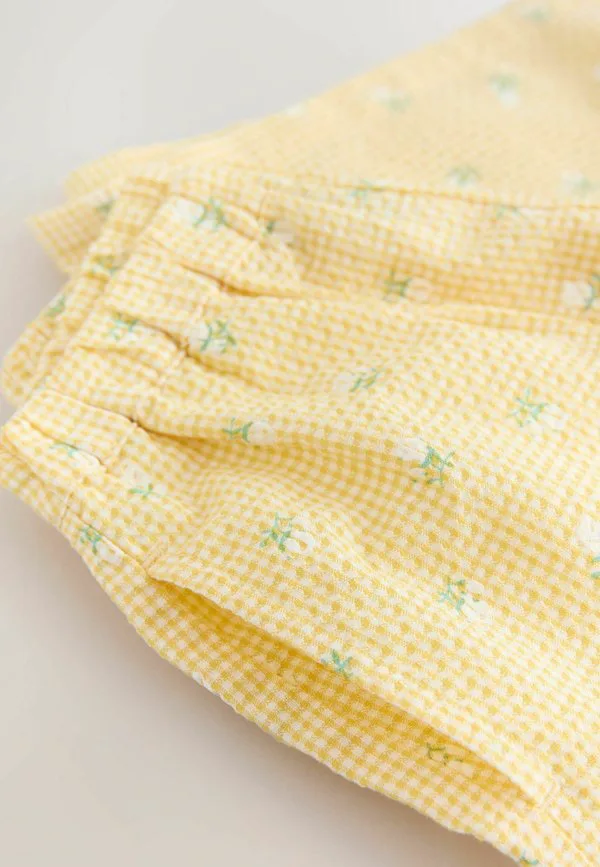Брюки свободного кроя с широкими штанинами Next, Lemon Yellow Ditsy — фото 2