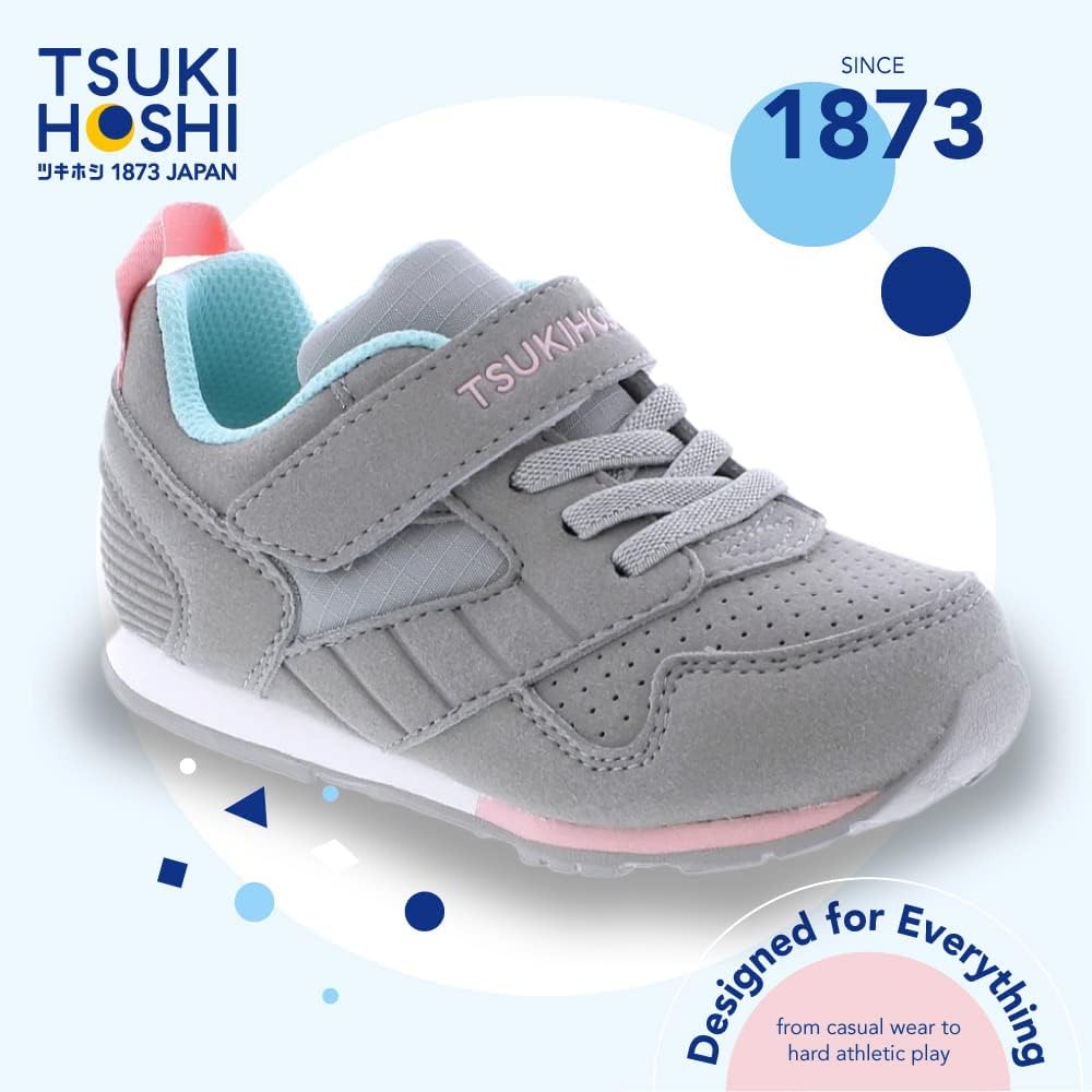Кроссовки TSUKIHOSHI Boys Racer (Toddler/Little Kid), розовый/серый — фото 3