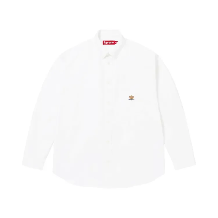 Рубашка Supreme из фланелевой ткани свободного кроя, цвет «белый»