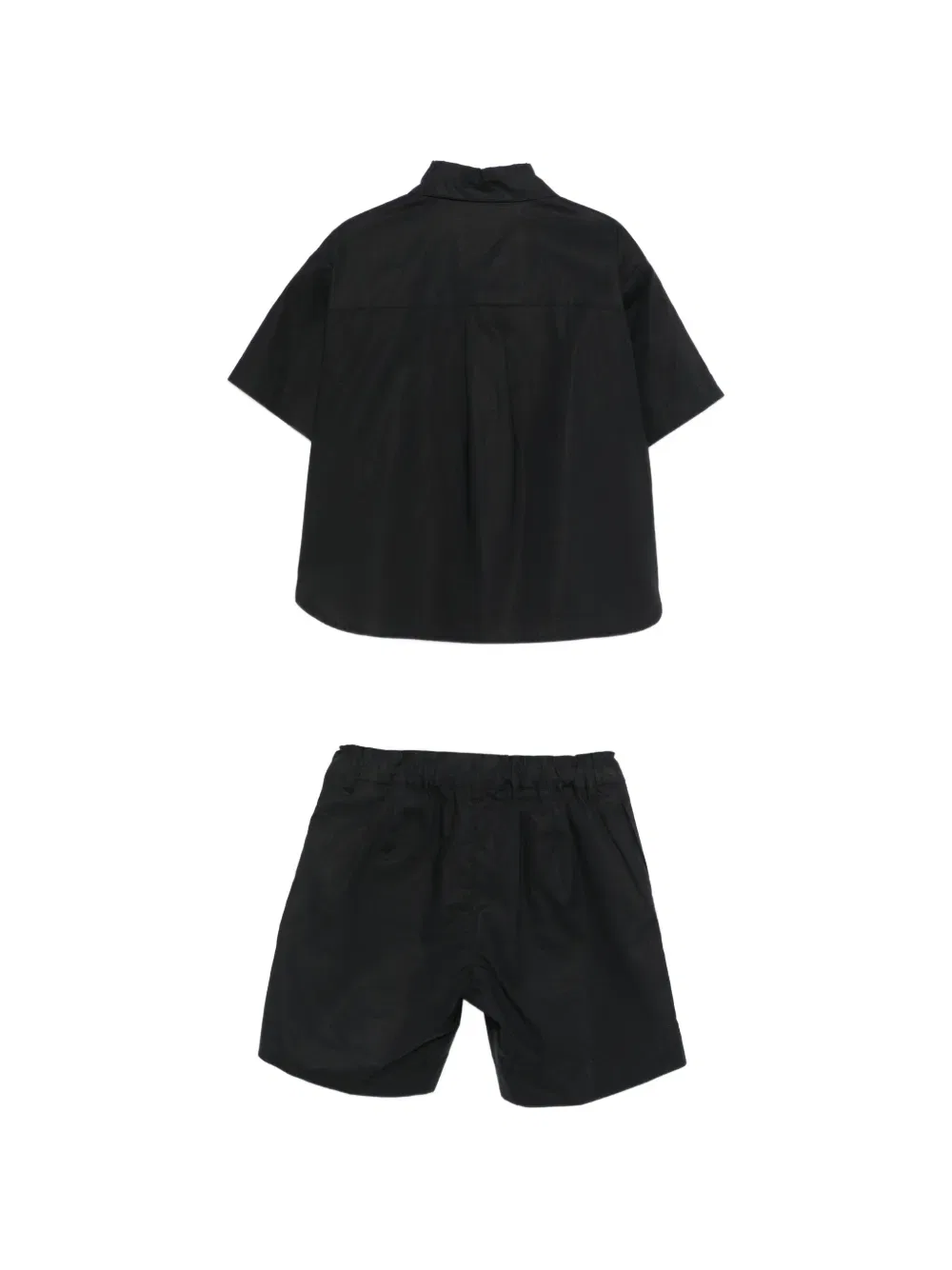 Комплект из рубашки и шорт, украшенный вышивкой Moschino Kids, черный — фото 2