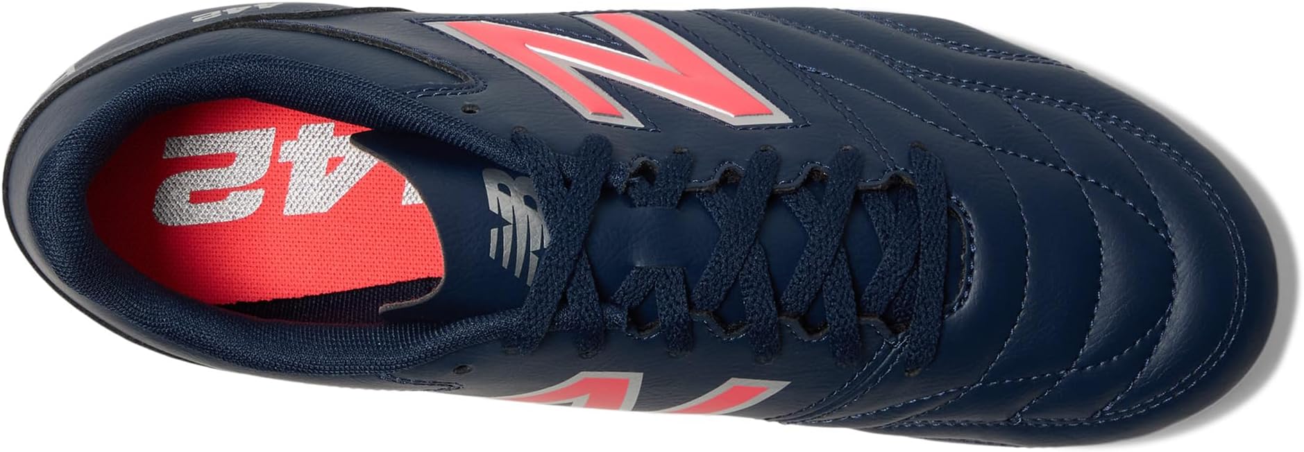 Кроссовки New Balance 442 Academy FG V2 Soccer Cleats, цвет NB Navy/Silver/Energy Red — фото 2