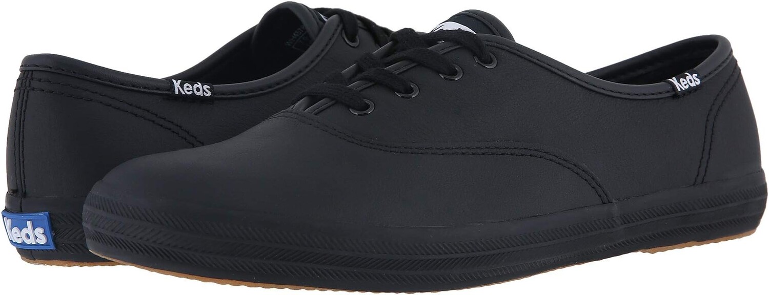 

Кроссовки Champion Leather Lace Up Keds, черная кожа, Черный, Кроссовки Champion Leather Lace Up Keds, черная кожа