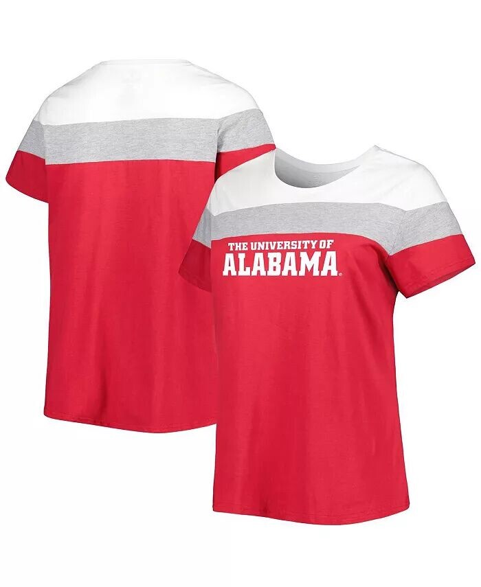 

Женская футболка размера плюс с разрезом по бокам Crimson Alabama Crimson Tide Profile