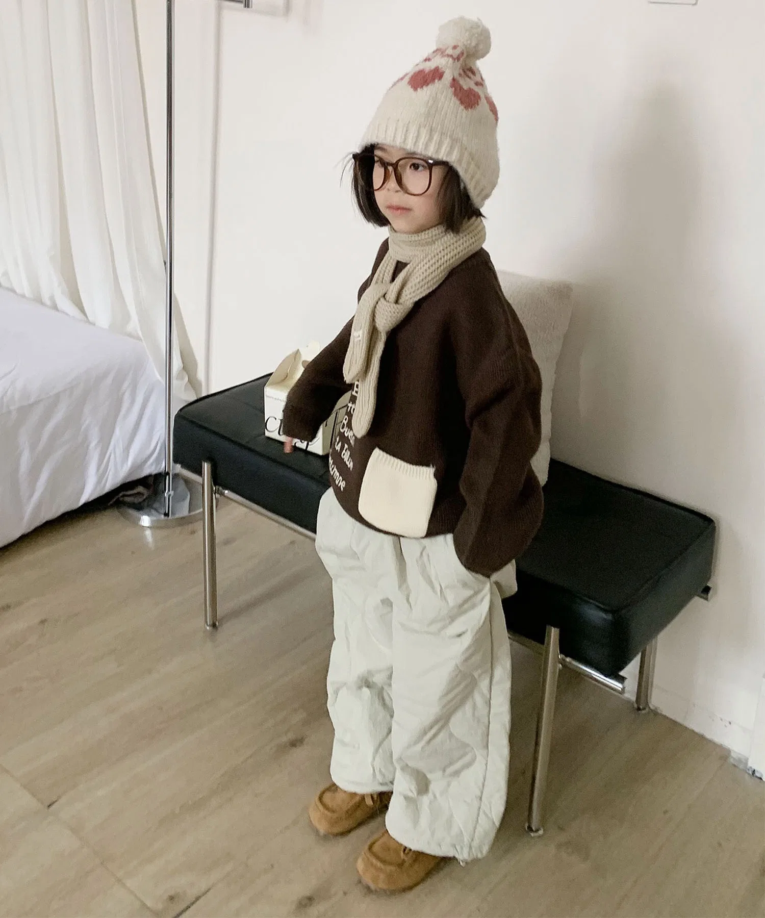 【aimoha-KIDS-】Детский вязаный свитер с карманами — фото 4