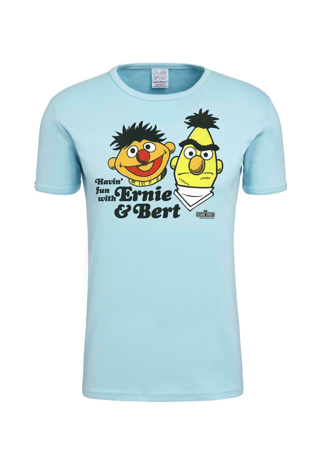 

Футболка с принтом ERNIE UND BERT LOGOSHIRT, светло-голубой