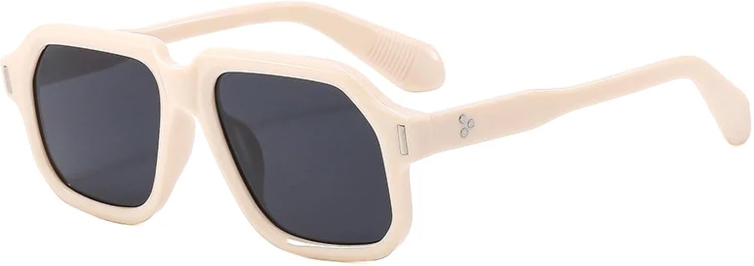 

Солнцезащитные очки с защитой от УФ-излучения UV400 | Мужские, синие, женские, в стиле панк, с заклепками, для занятий спортом на открытом воздухе и вождения DSVIGF, Beige Grey