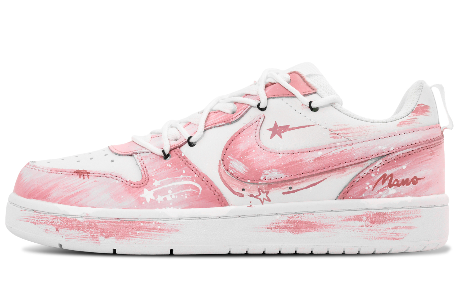 

Nike Детские скейтбордистские кроссовки Court Borough Diamond Cosmic Leather с противоскользящей амортизацией и износостойким покрытием, белые