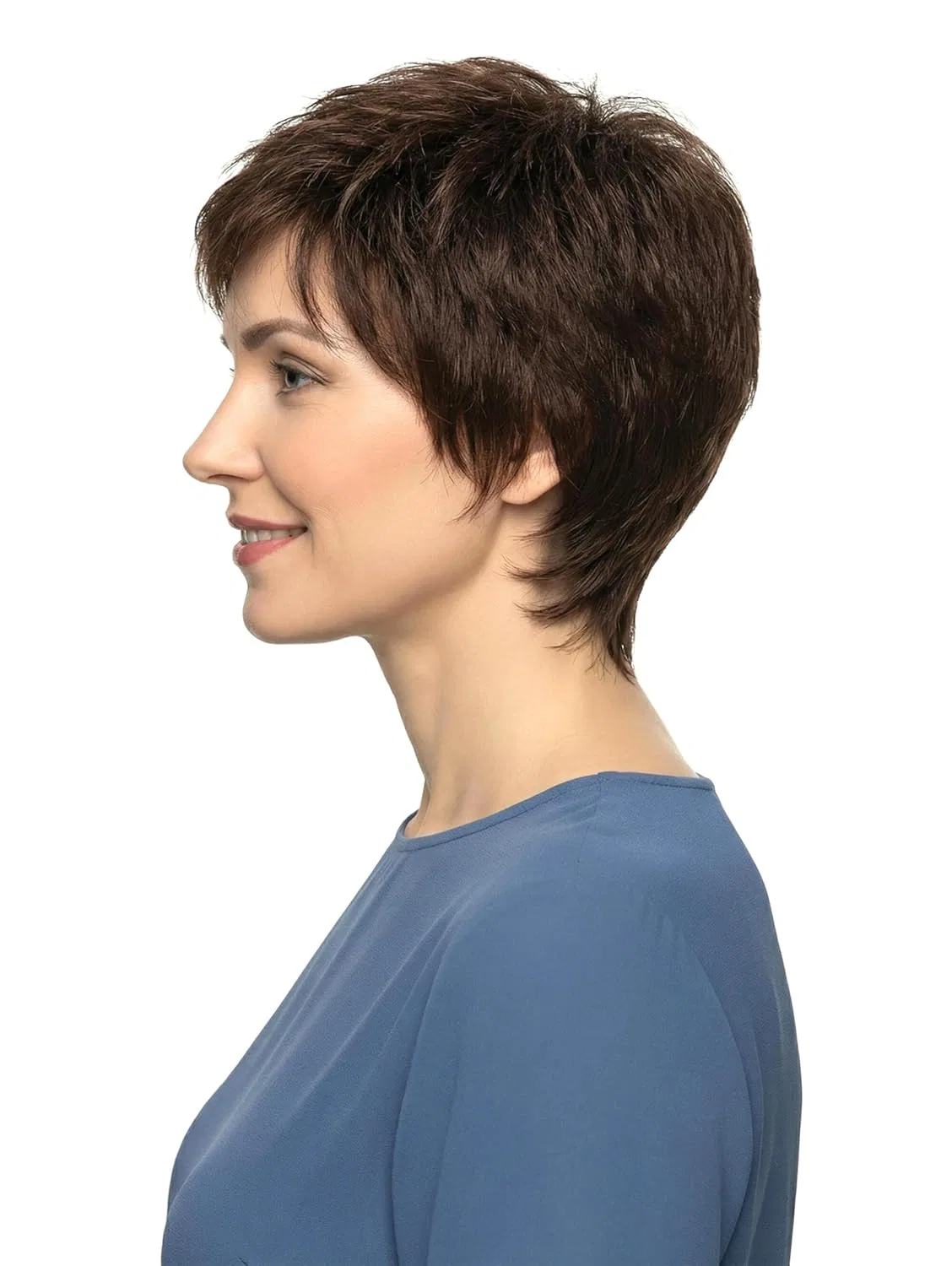 Парик «Dana» с короткой стрижкой и невидимой линией роста волос Trendhair Designs By Lofty, Medium / Maroon Mixed — фото 3