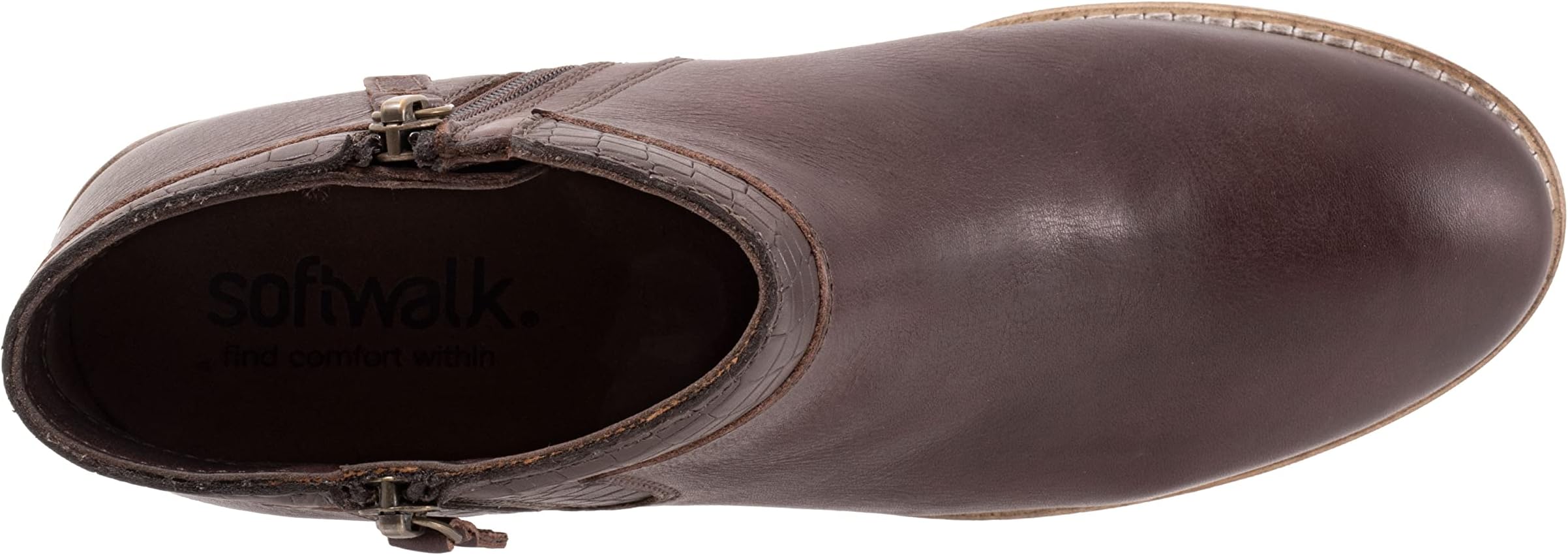Ботинки SoftWalk Women's Rubi, Dark Brown/Croco — фото 2