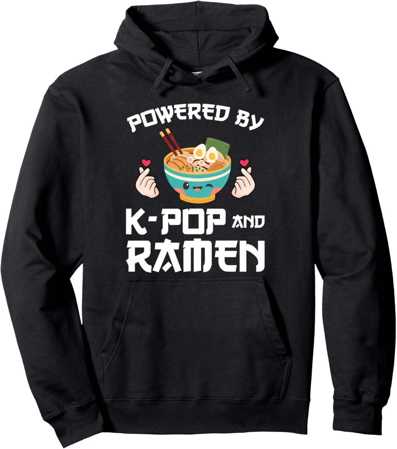 

Корейская толстовка с изображением K-pop и рамена South Korea Ramen Merch Gifts, черный