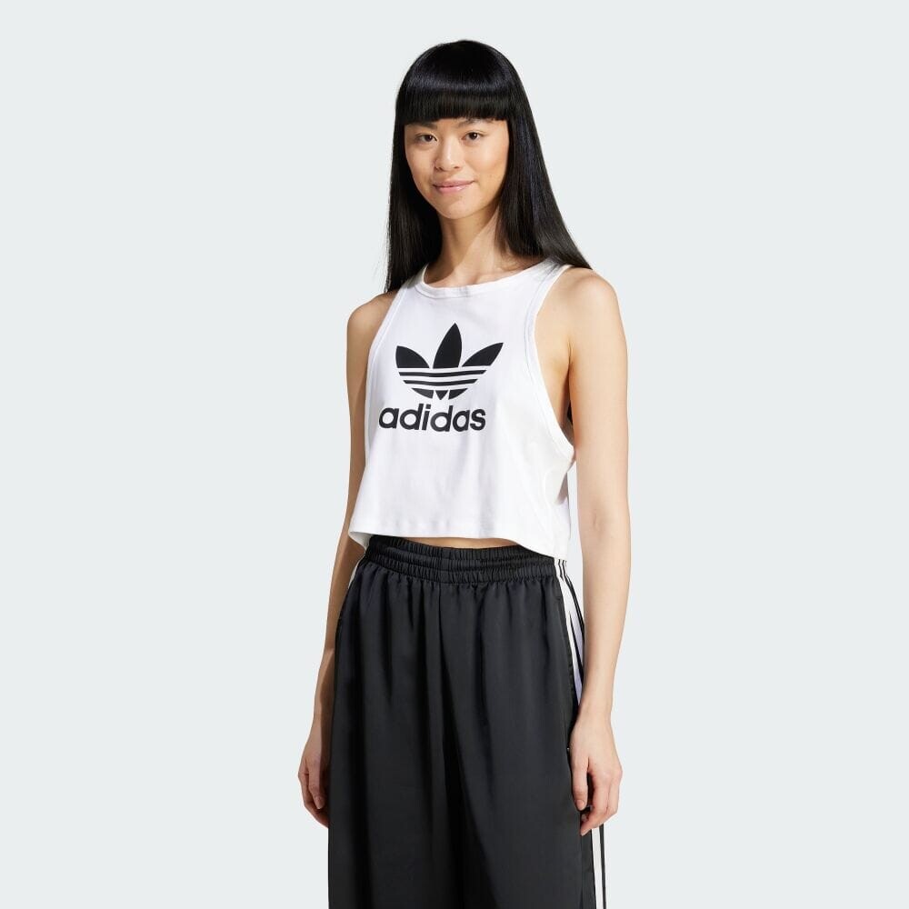 

Топ Adidas trefoil tank top, белый
