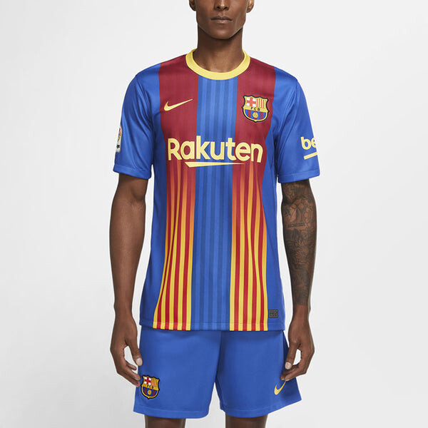 Футболка Nike 20/21 FC Barcelona 4th Jersey 'Blue', синий — фото 3