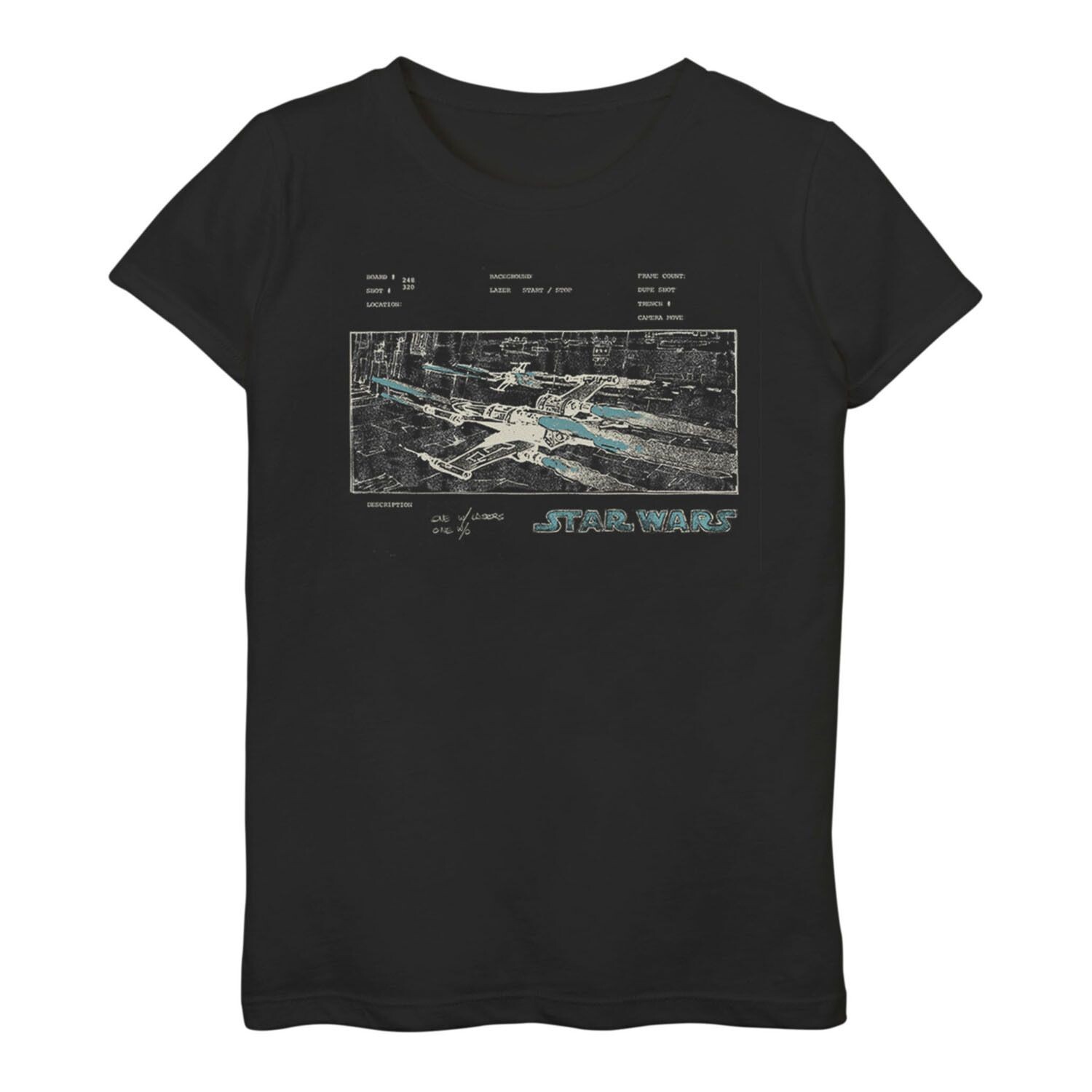 

Футболка с концептуальной панелью «Звездные войны X-Wing» для девочек 7–16 лет Licensed Character