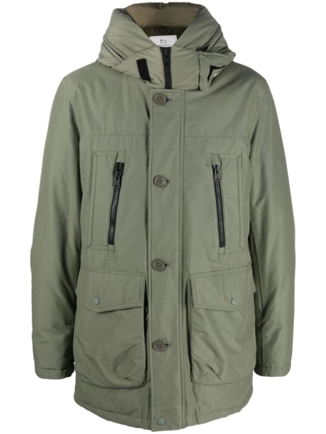 

Пуховик с капюшоном Woolrich, зеленый
