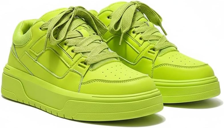 

Яркие мужские модные кроссовки- массивная подошва на платформе, противоскользящие, легкие, дышащие, для повседневной ходьбы и городской спортивной обуви Ctkvbmeoi, зеленый