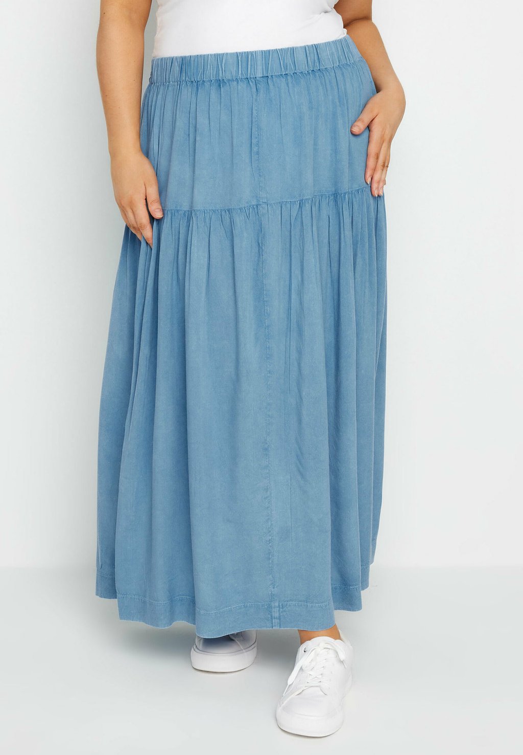 

Юбка макси TIERED - Pleated skirt Yours Clothing, синий