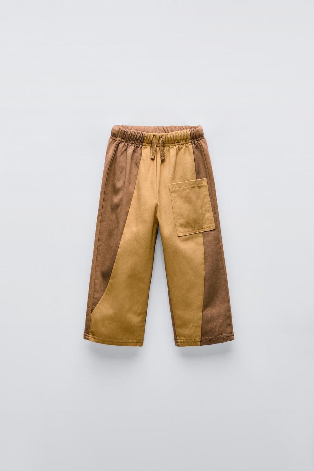 

Контрастные брюки ZARA, цвет caramel