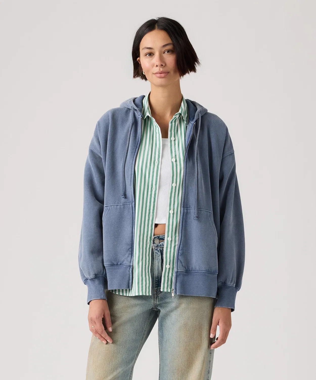 Толстовка винтажная расслабленная Levi's синяя