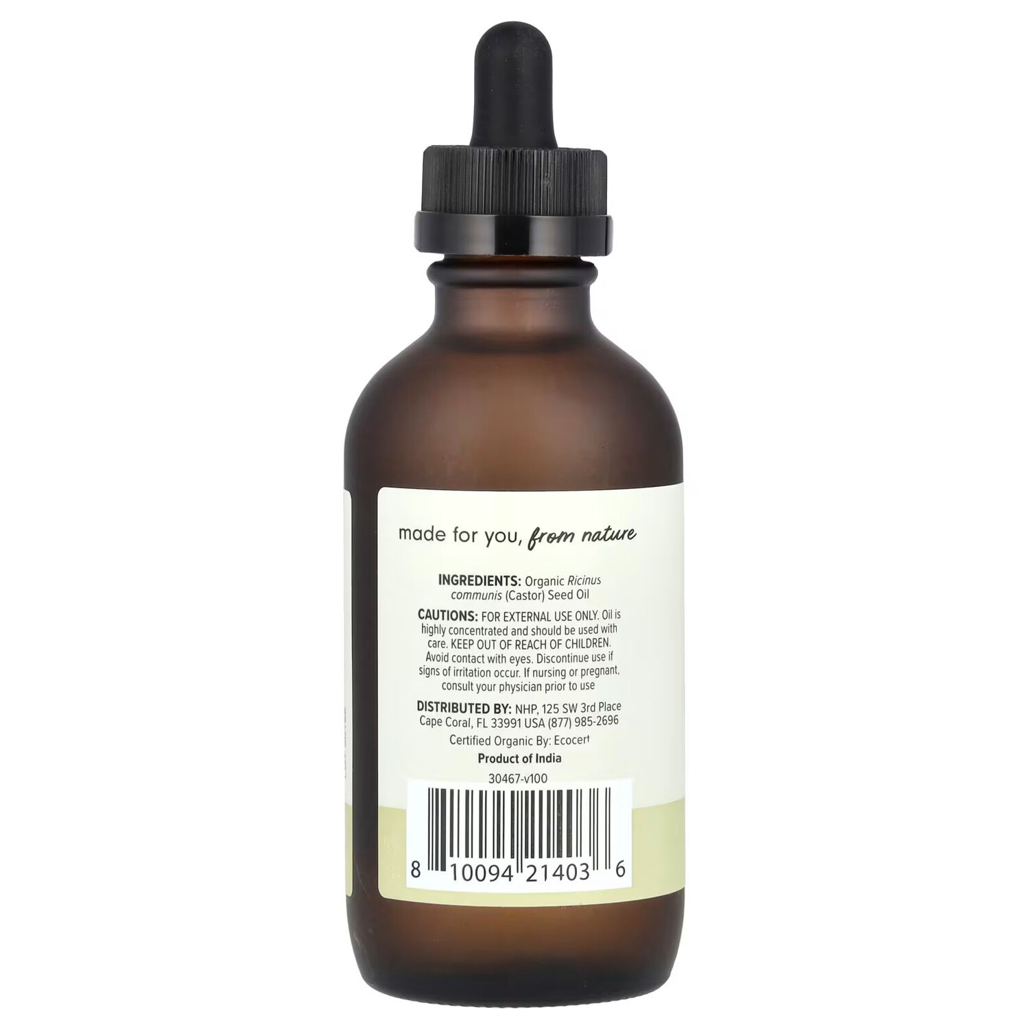 Ola Botanicals, Касторовое масло, 4 жидких унции (118 мл) Dr. Mercola — фото 2