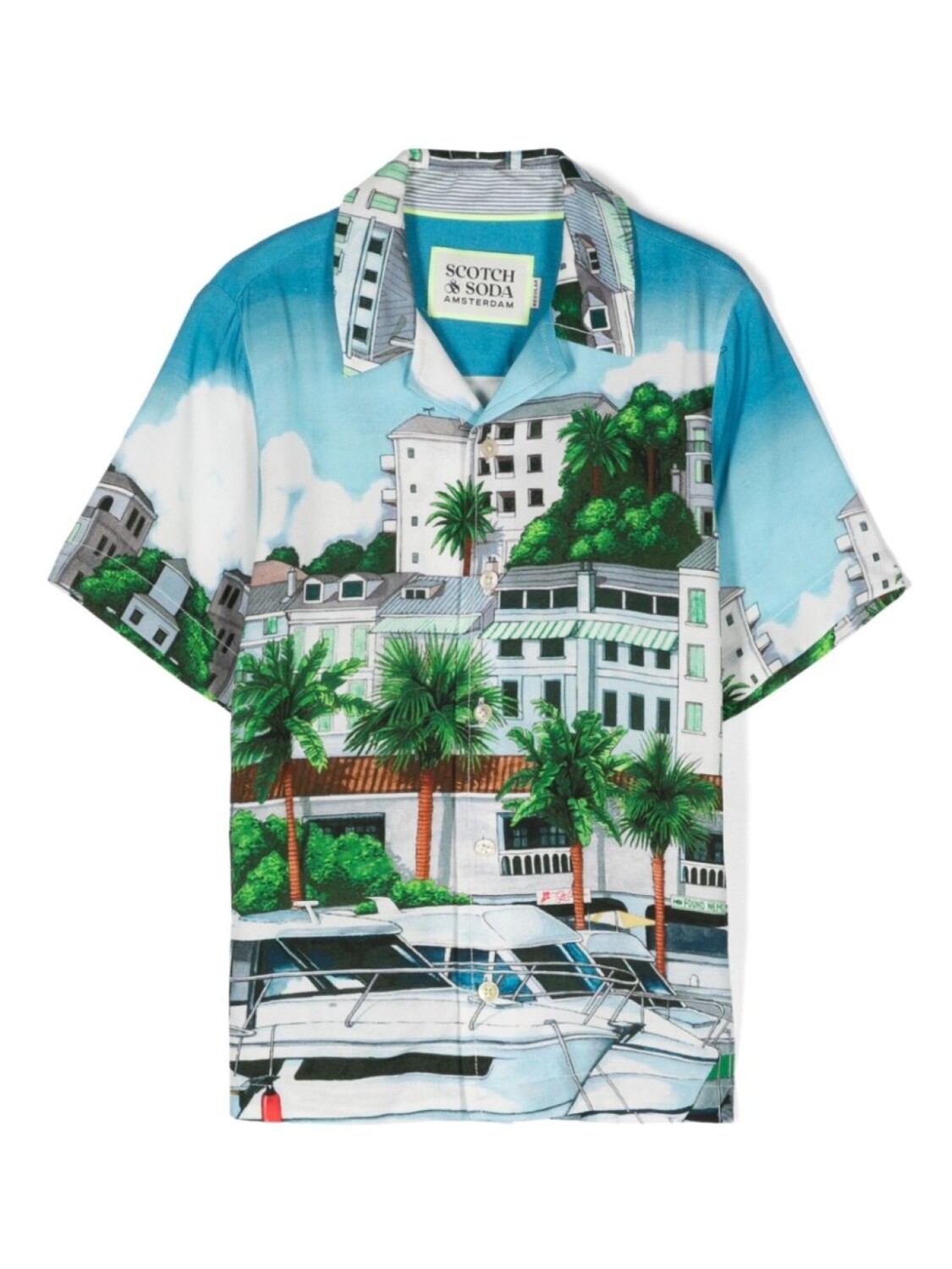 

Scotch & Soda рубашка с графичным принтом, синий