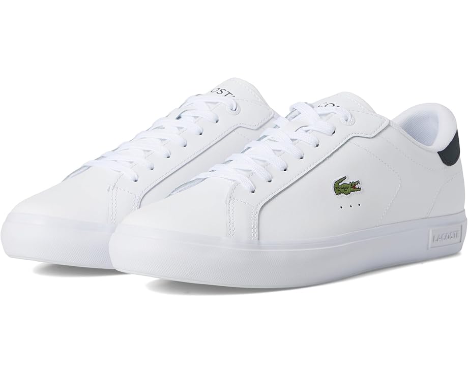 

Кроссовки Lacoste Powercourt Leather Sneakers, цвет White/Dark Green