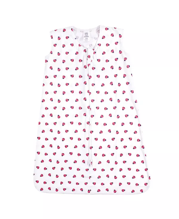 

Спальный мешок из хлопкового трикотажа без рукавов для маленьких девочек, одеяло, мешок Luvable Friends, ladybug