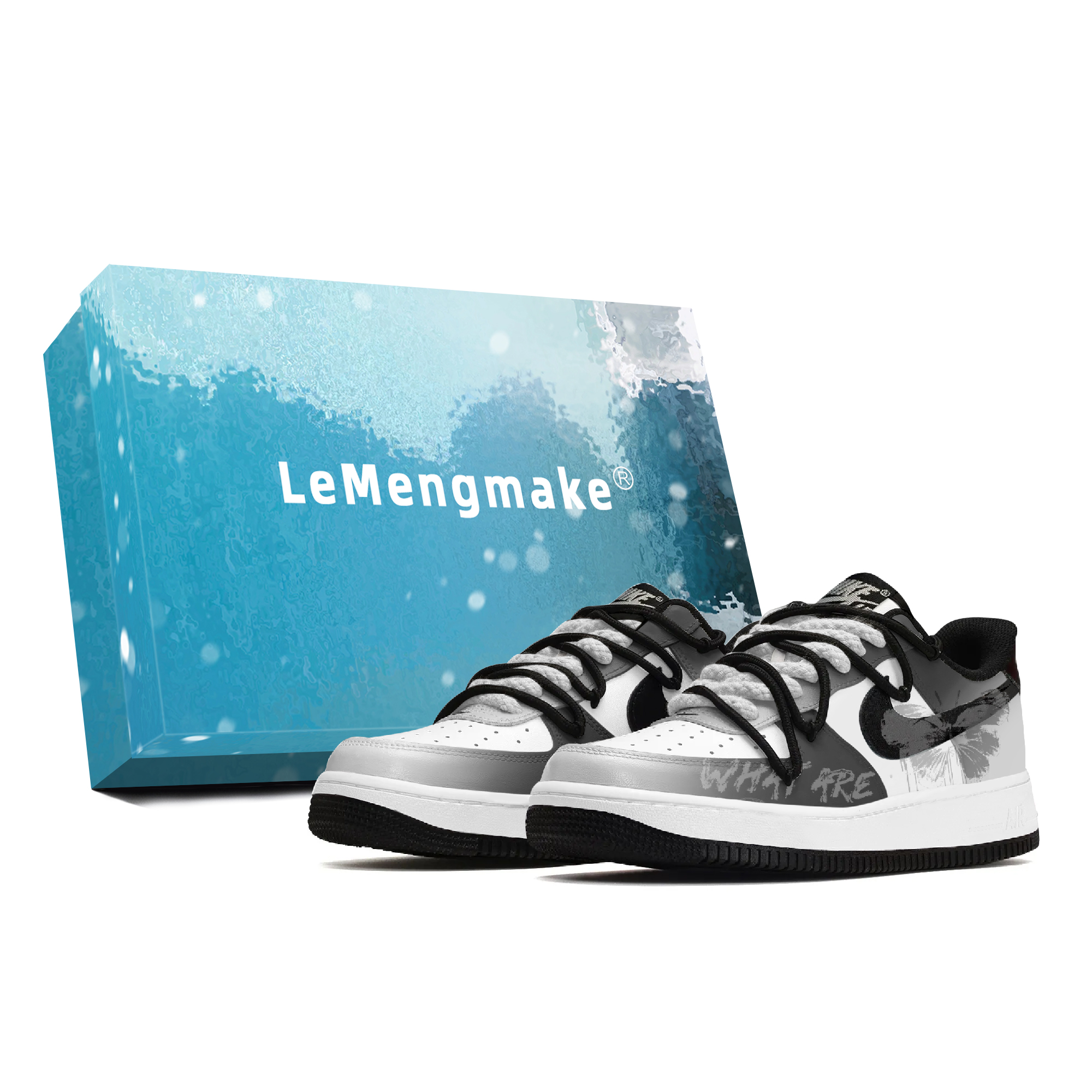 

Nike Детские кроссовки для скейтбординга Air Force 1 с противоскользящим износостойким верхом, черные, для подростков