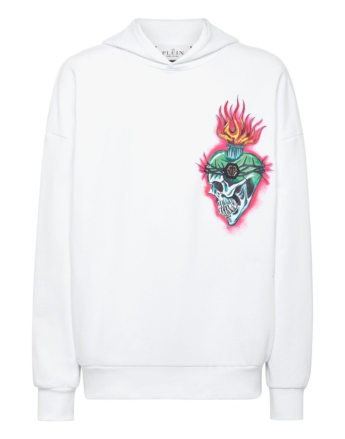 

Толстовка с капюшоном Love Tattoo Philipp Plein, белый